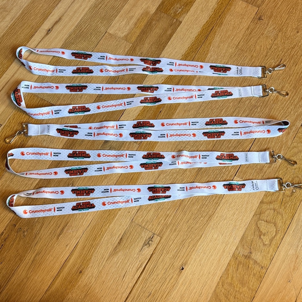 Bundle of 5 My Hero Academia Crunchyroll Expo Lanyard Set